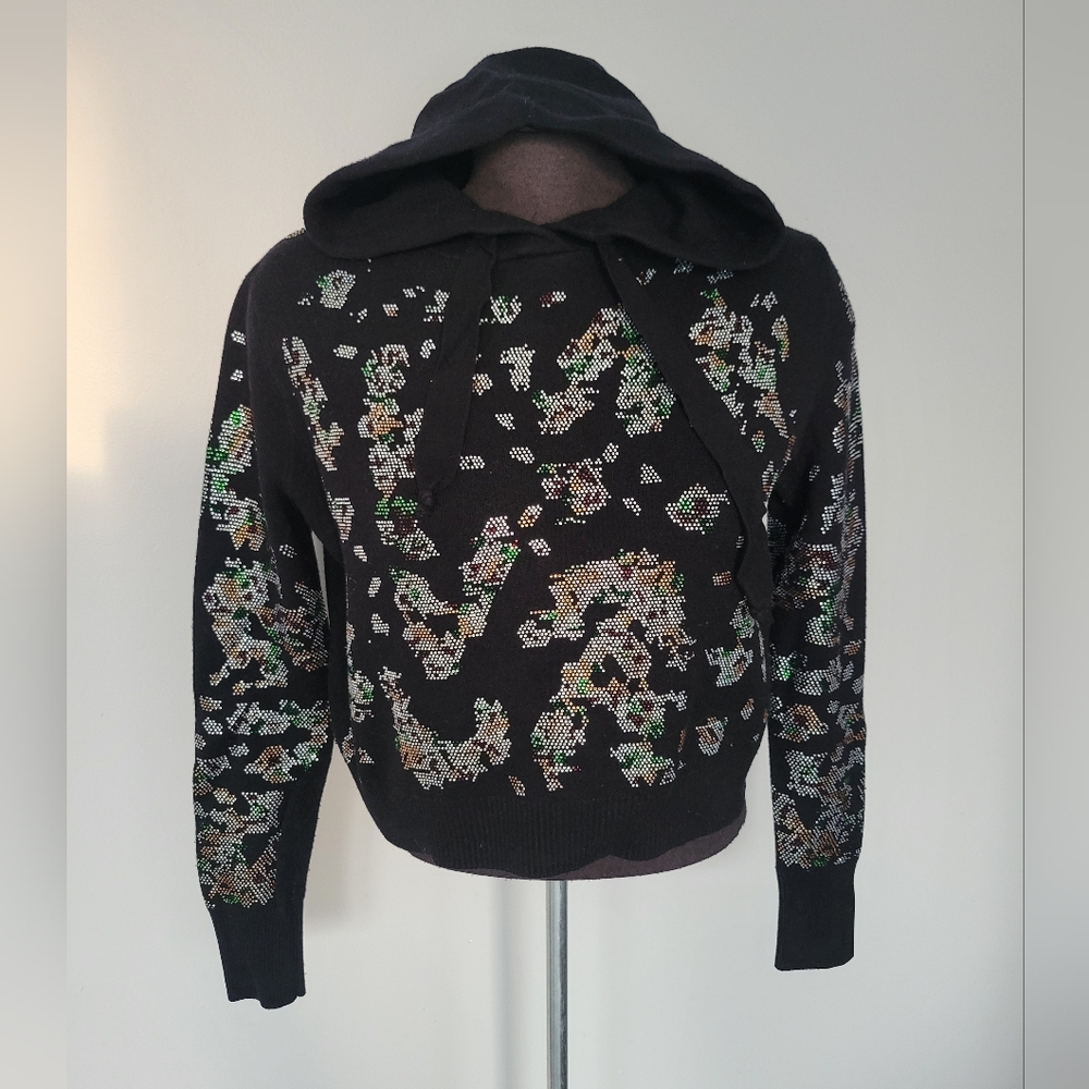 ZARA Rhinestone Sweater Hoodie Size S